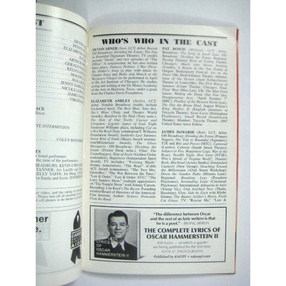 Dividing Estate Playbill November 2008 Arthur French Maggie Lacey Hallie Foote - Picture 4 of 8
